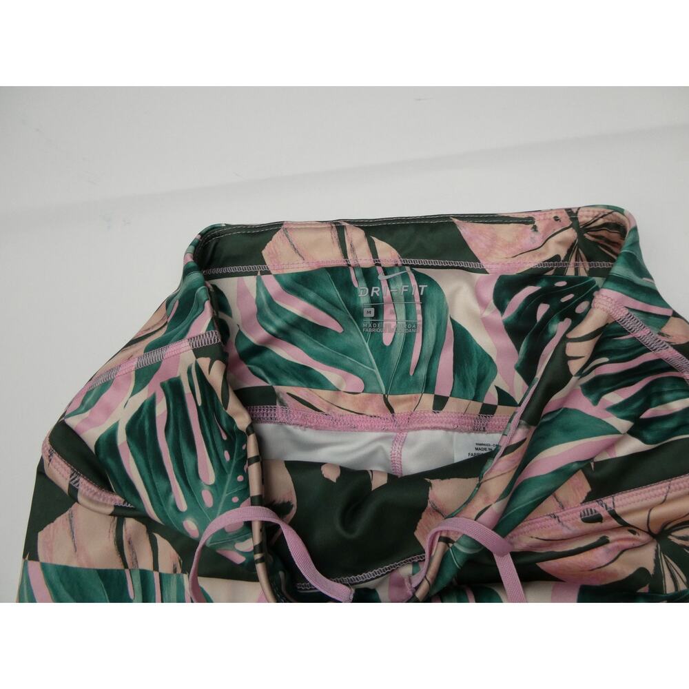 Nike Dri Fit Botanical Print Fast Crop Leggings Pink Green CJ2162-654 medium - Picture 3 of 3